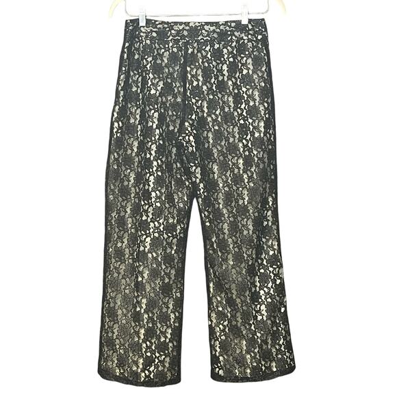 Worthington black lace pant lined formal witchy romantic goth whimsygoth size 10 - Picture 2 of 4